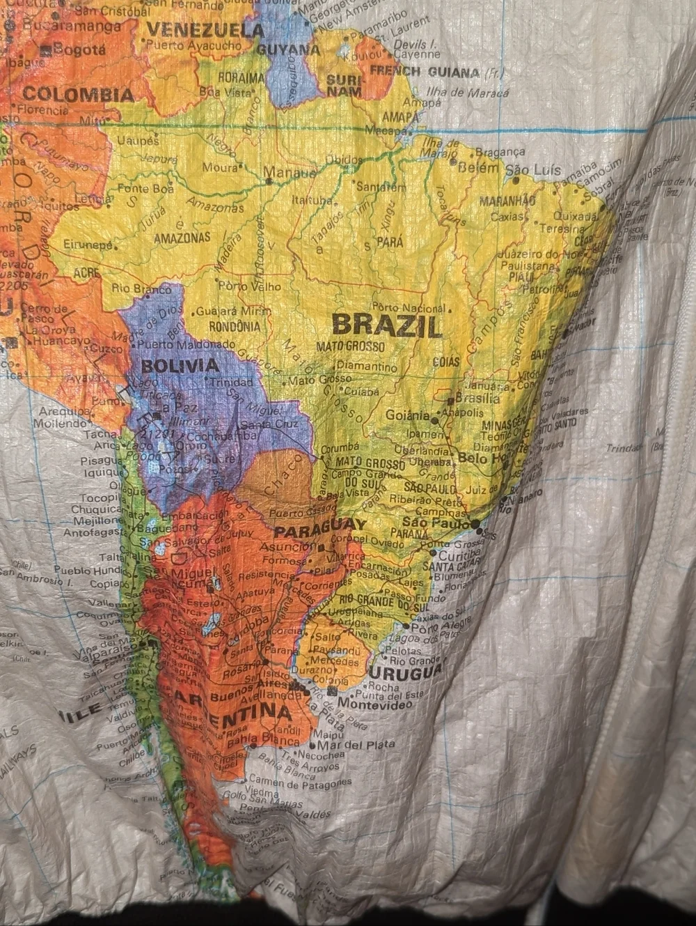 Vintage 1989 “Wearin’ the World“ Kurt Cobain Tyvek Atlas World Map Jacket
